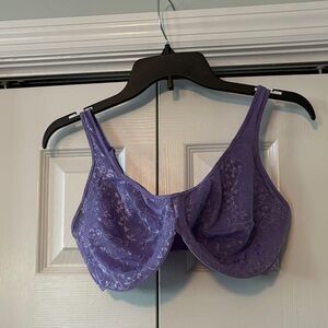 Elegant Purple Lace Bra